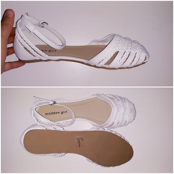 steve madden white flats